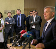 Rima Ba&scaron;kienė, Ramūnas Karbauskis, Andrius Palionis