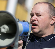 Piketas dėl statybos Misionierių ansamblyje