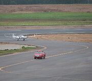 Bandomasis lėktuvo nusileidimas ant naujo kilimo tako