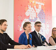 "Parodos &bdquo;Nepamir&scaron;tos ateitys: Lietuvos &scaron;imtmečio vizijos&ldquo; spaudos konferencija