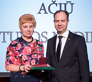 Lietuvos medikų apdovanojimų ceremonijos akimirka