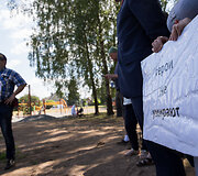 Piketas &bdquo;Pro memoria Babchenko!&ldquo;