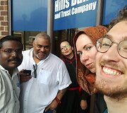 IWP ra&scaron;ytojai su profesoriumi Chris Abani