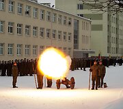 I&scaron;kilminga vėliavos perdavimo naujajam LKA vir&scaron;ininkui ceremonija