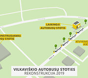 Vilkavi&scaron;kio laikinosios autobusų stoties schema
