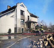 Gaisras Uogalių kaime (&Scaron;ilutės r.)