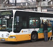 &Scaron;iauliuose &ndash; Lietuvos partizanų nuotraukomis ir citatomis papuo&scaron;ti autobusai