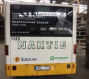 &Scaron;iauliuose &ndash; Lietuvos partizanų nuotraukomis ir citatomis papuo&scaron;ti autobusai