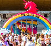 The Color Run bėgimo festivalio zona