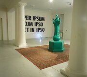Dainius Liškevičius, Dievas &ndash; dvasinis žmogaus atrakcionas, parodos fragmentas, Jutempus galerija,1996