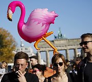 De&scaron;imtys tūkstančių žmonių Berlyne dalyvavo demonstracijoje prie&scaron; rasizmą