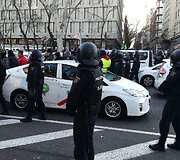 Taksi vairuotojų streikas Madride