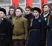 Maskvos Raudonojoje aik&scaron;tėje surengta 1941-ųjų karinio parado reinscenizacija