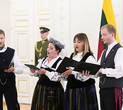 Valstybės apdovanojimų įteikimo ceremonija Lietuvos Respublikos Prezidento rūmuose