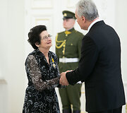 Valstybės apdovanojimų įteikimo ceremonija Lietuvos Respublikos Prezidento rūmuose