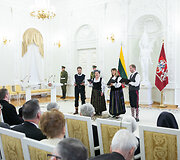 Valstybės apdovanojimų įteikimo ceremonija Lietuvos Respublikos Prezidento rūmuose