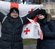 Protestuojančių kartvelų palaikymo akcija
