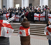 Protestuojančių kartvelų palaikymo akcija