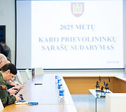 Kra&scaron;to apsaugos ministerijoje sudaromas 2025 m. karo prievolininkų sąra&scaron;as