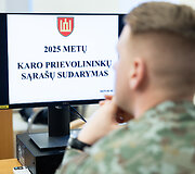 Kra&scaron;to apsaugos ministerijoje sudaromas 2025 m. karo prievolininkų sąra&scaron;as