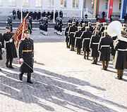 Baltijos valstybių vėliavų pakėlimo ceremonija Simono Daukanto aik&scaron;tėje
