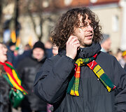Baltijos valstybių vėliavų pakėlimo ceremonija Simono Daukanto aik&scaron;tėje
