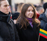 Vasario 16-osios minėjimas prie Lietuvos nepriklausomybės signatarų namų