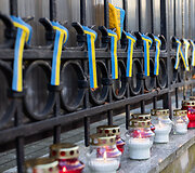 Laisvosios Rusijos forumas prie Ukrainos ambasados surengė solidarumo akciją