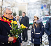 Laisvosios Rusijos forumas prie Ukrainos ambasados surengė solidarumo akciją