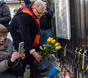 Laisvosios Rusijos forumas prie Ukrainos ambasados surengė solidarumo akciją
