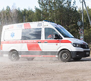 Į poligoną atyko greitostios pagalbos automobilis