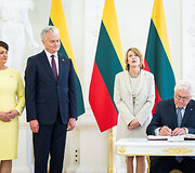 Diana Nausėdienė, Gitanas Nausėda, Elke B&uuml;denbender, Frankas Walteris Steinmeieris