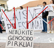 Protestas prie&scaron; Lietuvos politikų bendradarbiavimą su Izraeliu