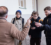 Robertas Kaunas susitiko su protesto dalyviais