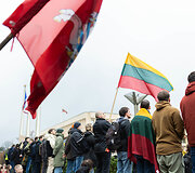 Protestas &bdquo;&Scaron;alin rankas nuo laisvo žodžio&ldquo;