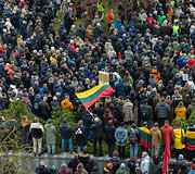 Protestas &bdquo;&Scaron;alin rankas nuo laisvo žodžio&ldquo;