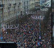 Protestas &bdquo;&Scaron;alin rankas nuo laisvo žodžio&ldquo;