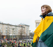 Protestas &bdquo;&Scaron;alin rankas nuo laisvo žodžio&ldquo;