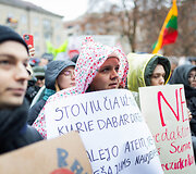 Protestas &bdquo;&Scaron;alin rankas nuo laisvo žodžio&ldquo;