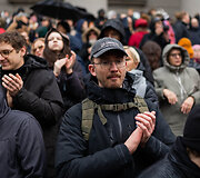 Protestas &bdquo;&Scaron;alin rankas nuo laisvo žodžio&ldquo;