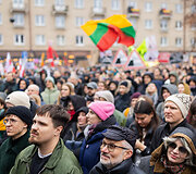 Protestas &bdquo;&Scaron;alin rankas nuo laisvo žodžio&ldquo;