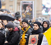 Protestas &bdquo;&Scaron;alin rankas nuo laisvo žodžio&ldquo;