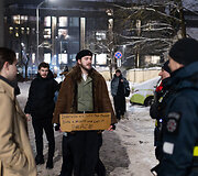 Protesto akcija prie&scaron; JAV veiksmus Venesueloje