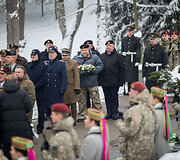 Žuvusiųjų pagerbimo ceremonija Vilniaus Antakalnio kapinėse