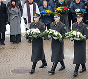 Žuvusiųjų pagerbimo ceremonija Vilniaus Antakalnio kapinėse
