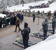 Žuvusiųjų pagerbimo ceremonija Vilniaus Antakalnio kapinėse