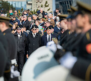 Valstybės vėliavos pakėlimo ceremonija Nepriklausomybės aik&scaron;tėje