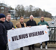 Liberalų sąjūdžio atstovų akcija Vilniuje prie&scaron; ksenofobiją
