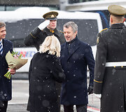 Danijos karaliaus ir karalienės pasitikimas Vilniaus oro uoste