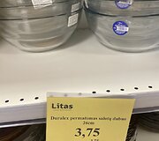Prekių kainos parduotuvėje &bdquo;Litas&rdquo;
